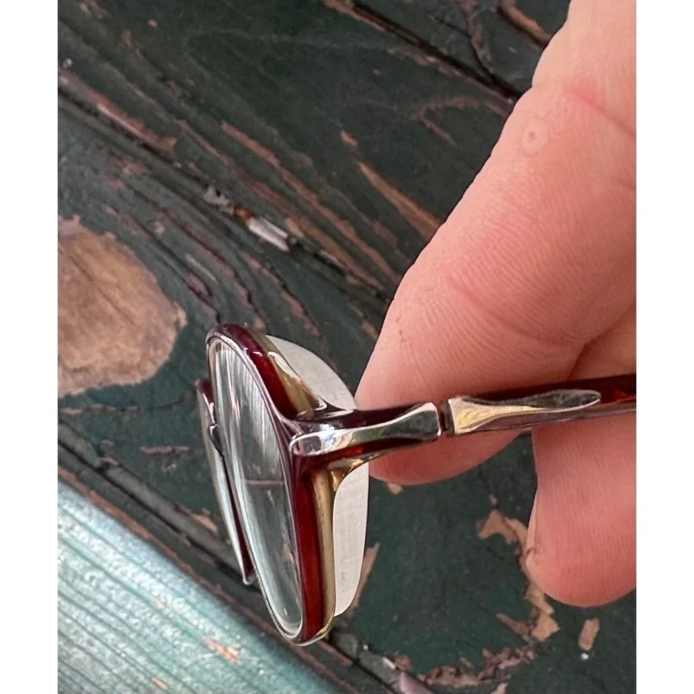 Lauren Hutton L083 Java Oval Eyeglasses Frames Burgundy Brown 140mm Vtg style